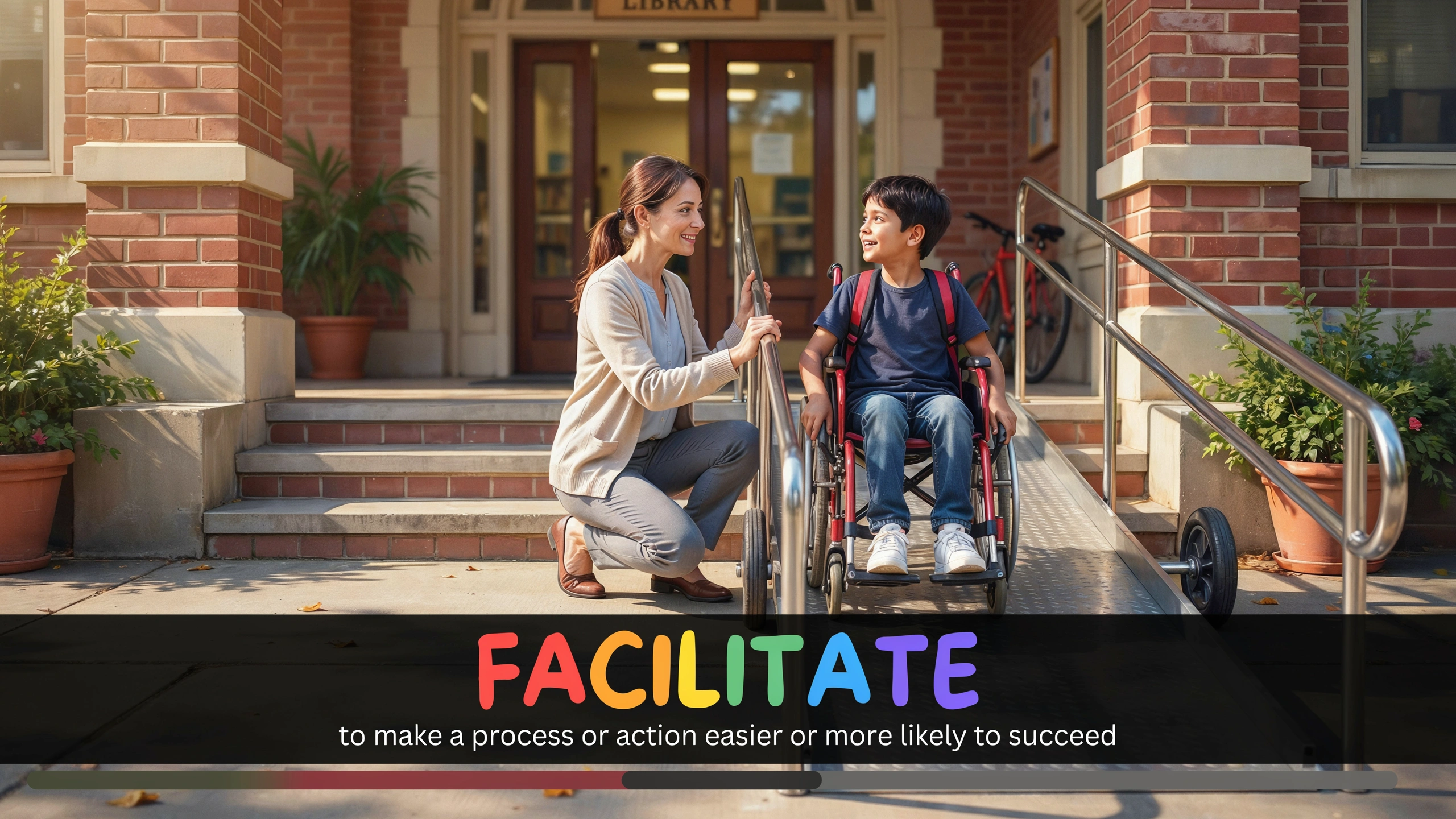 English Illustration for facilitate